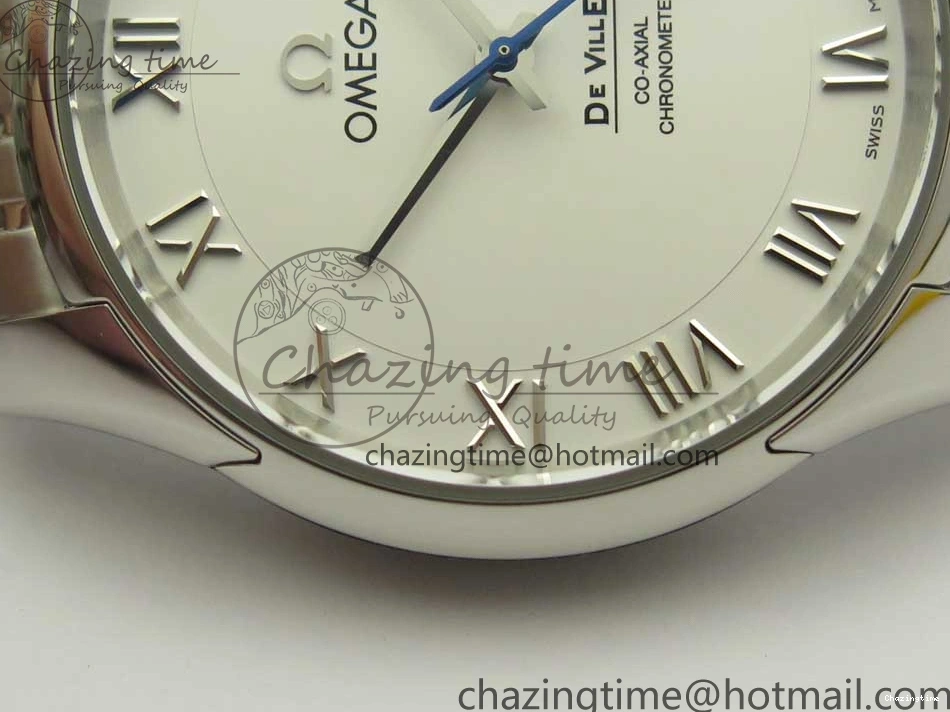 0403 De Ville Hour Vision 41mm SS VSF 1:1 Best Edition White Dial on SS Bracelet A8500 Super Clone Casual 7946